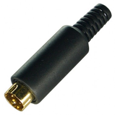 Разъём mini DIN 4 pin (S-VHS) (шт.) позолоченный на кабель