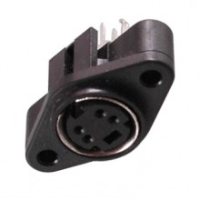 Разъём mini DIN 4 pin (S-VHS) (гн.)  на корпус