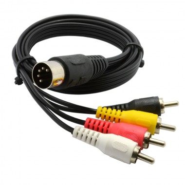 Шнур DIN 5 pin - 4 RCA OD2.6x10.4мм 1.0м