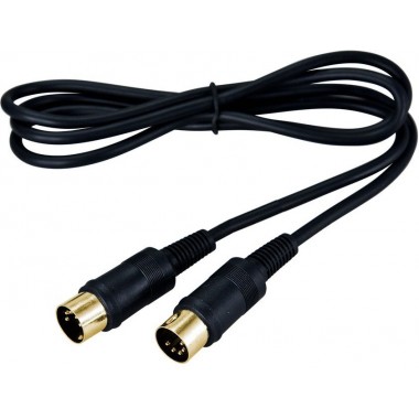 Шнур DIN 5 pin - DIN 5 pin OD5.0мм 1.5м позолоченный