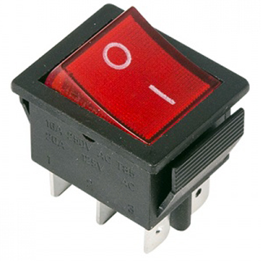 Выключатель клавишный RWB-506 250V 15А (6с)