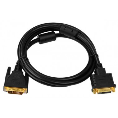 Шнур DVI-D - DVI-D  OD5.8мм 1.5м с ферритами позолоченный