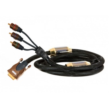 Шнур VGA (HD 15 Pin) - 3 RCA OD8.0мм 1.5м с ферритами позолоченный