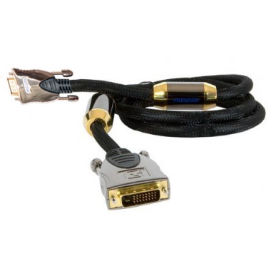 Шнур DVI-I - VGA (HD 15 Pin) OD8.0мм с ферритами позолоченный