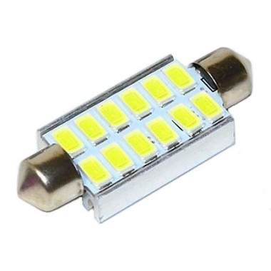 Автолампа светодиодная SV8.5 C5W CANBUS 12LED SMD5730 12V