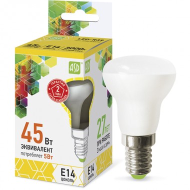 Лампа светодиодная ASD LED-R39-standard 5Вт Е14 3000К 