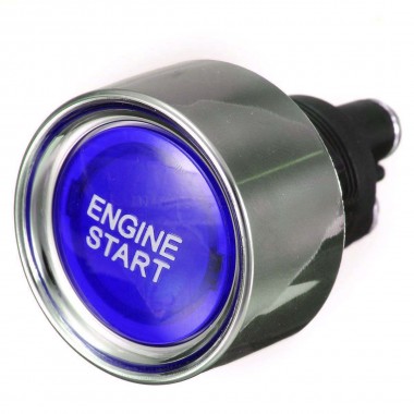 Кнопка «ENGINE START» 12V 50А (3с) с синей подсветкой