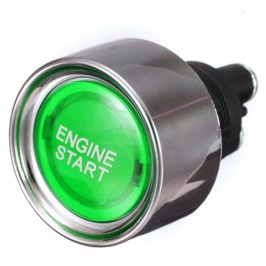 Кнопка «ENGINE START» 12V 50А (3с) с зеленой подсветкой