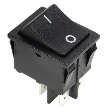 Выключатель клавишный GY604-201N-B 250V 30А (4с)