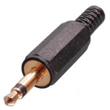 Разъём mini jack 3.5 мм (шт.) mono позолоченный