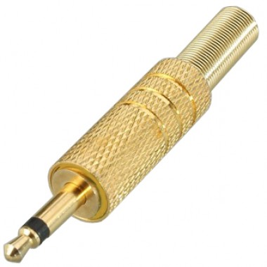 Разъём mini jack 3.5 мм (шт.) mono позолоченный OD6.0мм