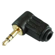 Разъём mini jack 3.5 мм (шт.) stereo угловой позолоченный