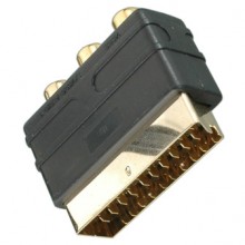 Переходник SCART (шт.) - 3хRCA (гн.) COMPONENT/RGB позолоченный