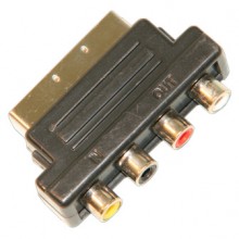 Переходник SCART (шт.) - 4хRCA (гн.) MINI «вход-выход»