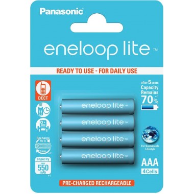 Аккумулятор PANASONIC Eneloop Lite BK-4LCCE/4BE (550 mAh)