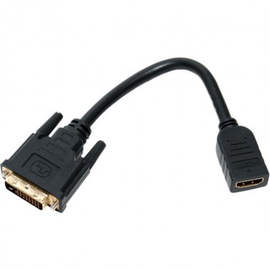 Переходник HDMI(шт.) – DVI-D(гн.) 0.3м позолоченный