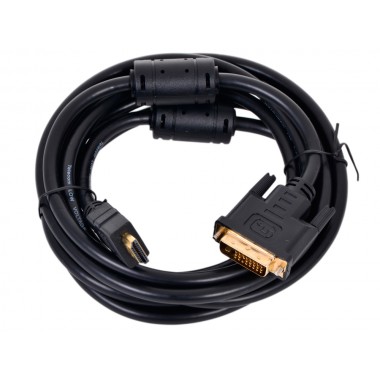 Шнур HDMI - DVI-D  OD7.3мм 3.0м с ферритами позолоченный
