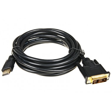 Шнур HDMI - DVI-D  OD7.3мм 1.5м позолоченный