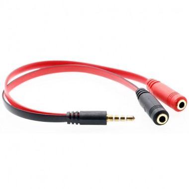 Y-адаптер mini jack 3.5 мм (шт.) - 2 х mini jack 3.5 мм (гн.) 0.3м