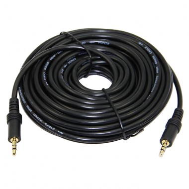 Шнур mini jack 3.5 мм - mini jack 3.5 мм OD5.0мм 5.0м позолоченный