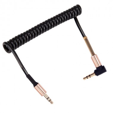 Шнур mini jack 3.5 мм - mini jack 3.5 мм AUX Black 0.4м витой