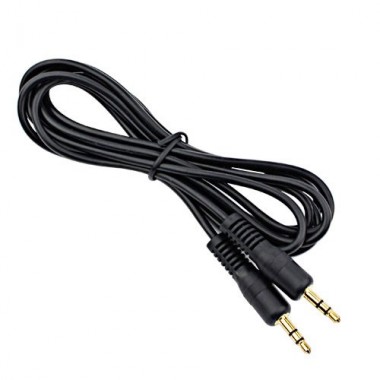 Шнур mini jack 3.5 мм - mini jack 3.5 мм OD3.0мм 1.0м позолоченный