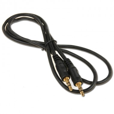 Шнур mini jack 3.5 мм - mini jack 3.5 мм OD5.0мм 0.75м позолоченный