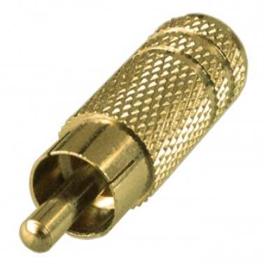 Переходник mini jack 3.5 мм (гн.) mono — RCA (шт.) позолоченный