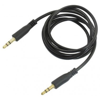 Шнур mini jack 3.5 мм - mini jack 3.5 мм OD5.0мм 1.5м позолоченный