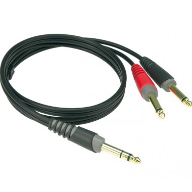 Шнур jack 6.35 мм - 2 х jack 6.35 мм OD4.0x8.0мм 1.5м
