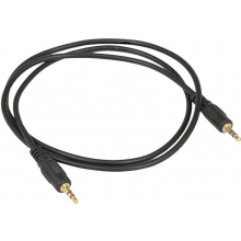 Шнур mini jack 3.5 мм - mini jack 3.5 мм OD3.0мм 0.3м позолоченный