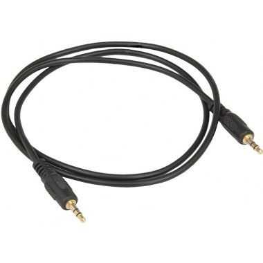 Шнур mini jack 3.5 мм - mini jack 3.5 мм OD3.0мм 0.3м позолоченный