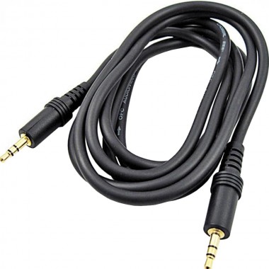Шнур mini jack 3.5 мм - mini jack 3.5 мм OD5.0мм 3.0м позолоченный