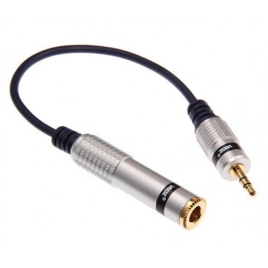 Адаптер mini jack 3.5 мм (шт.) - jack 6.35 мм (гн.) OD5.0мм 0.3м