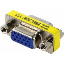Мини-переходник VGA(гн.) - VGA(гн.) металлический