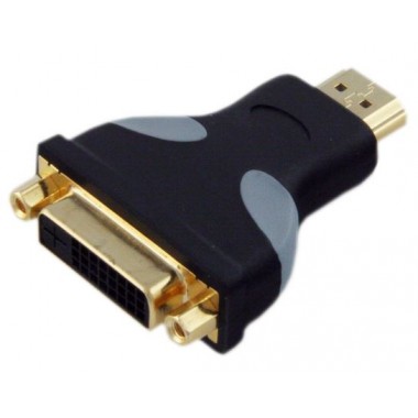 Переходник HDMI(шт.) - DVI-D(гн.) позолоченный