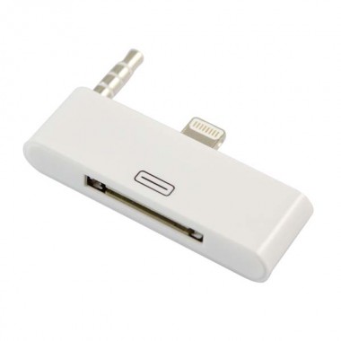 Переходник 30 PIN (гн.) - Lightning (шт.) + mini jack 3.5 мм (шт.)