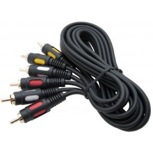 Шнур 3 RCA - 3 RCA OD4.0x12.0мм 7.0м позолоченный Шнур 3 RCA - 3 RCA OD4.0x12.0мм 7.0м позолоченный
