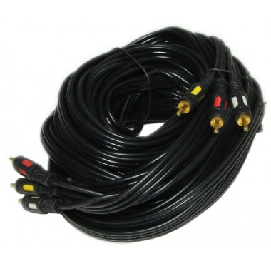 Шнур 3 RCA - 3 RCA OD4.0x12.0мм 15.0м позолоченный