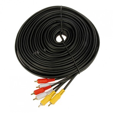 Шнур 3 RCA - 3 RCA OD3.0x9.0мм 10м