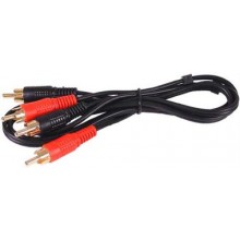 Шнур 2 RCA - 2 RCA OD3.5x7.0мм 1.0м позолоченный