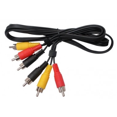Шнур 3 RCA - 3 RCA OD2.6x7.8мм 1.2м