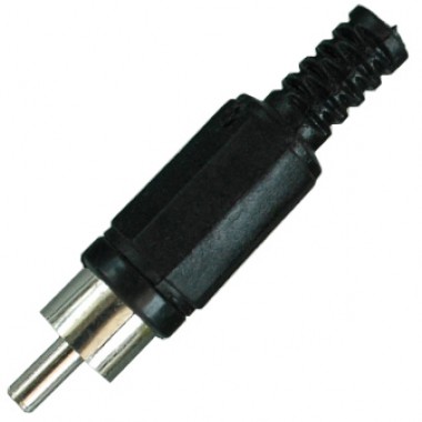 Разъём RCA (шт.) на кабель, чёрный