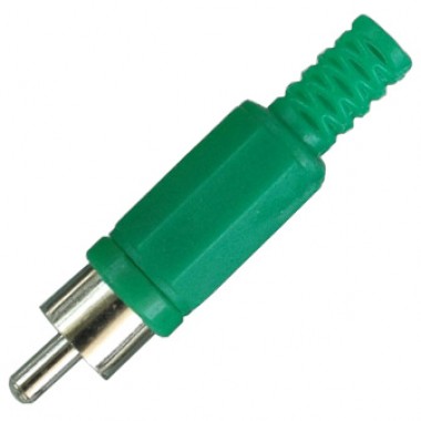Разъём RCA (шт.) на кабель, зелёный
