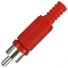 Разъём RCA (шт.) на кабель, красный