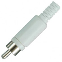 Разъём RCA (шт.) на кабель, белый Разъём RCA (шт.) на кабель, белый