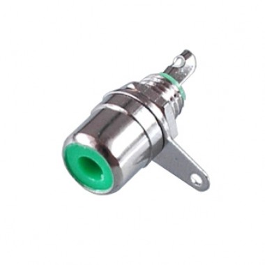 Разъём RCA (гн.) на корпус, зелёный