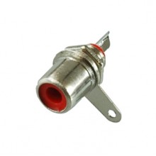 Разъём RCA (гн.) на корпус, красный Разъём RCA (гн.) на корпус, красный