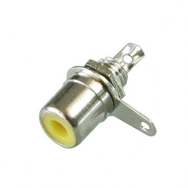 Разъём RCA (гн.) на корпус, жёлтый
