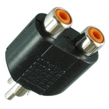Переходник RCA (шт.) - 2хRCA (гн.)